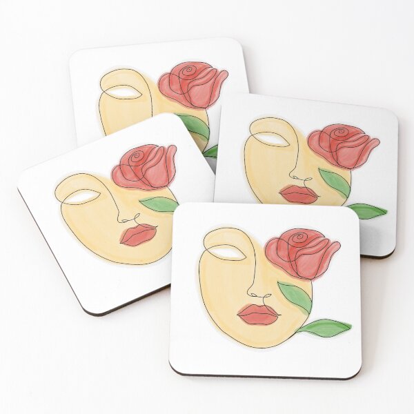 Item preview, One line face with rose designed and sold by calleef.