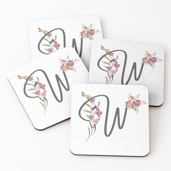 Item preview, Floral Initial Letter W designed and sold by TheFamilyVan.