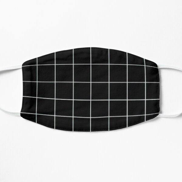 Black Grid Vaporwave Aesthetic Mask Mask