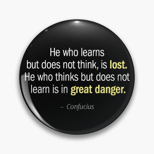 Item preview, Inspirational Confucius Quote about learning and thinking designed and sold by BukLauDesu.