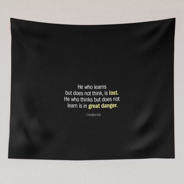 Item preview, Inspirational Confucius Quote about learning and thinking designed and sold by BukLauDesu.