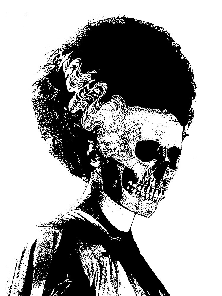 Discover Skull Bride of Frankenstein Mini Skirt
