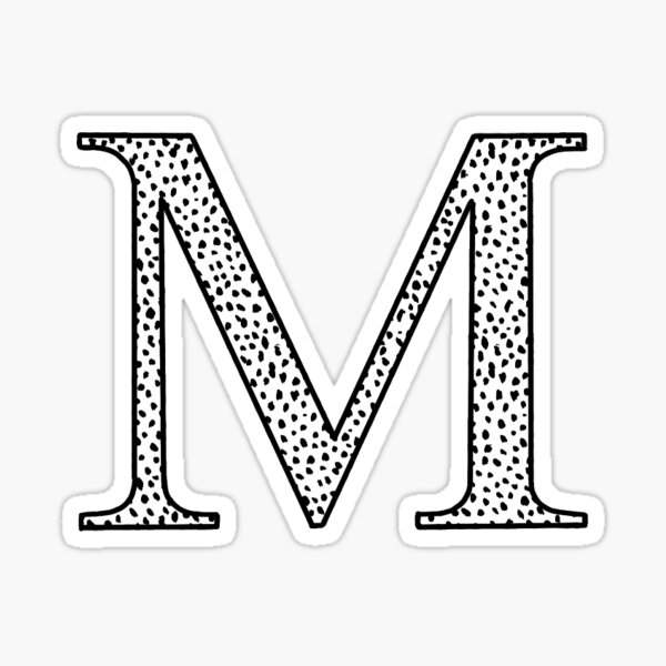 M Letter Sticker