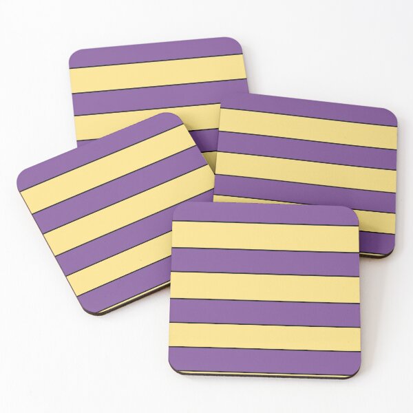 Item preview, purple yellow stripes designed and sold by ZiphGames.
