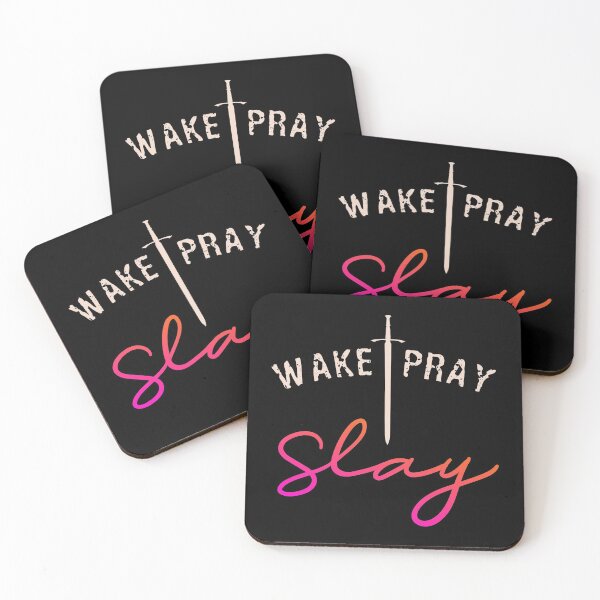 Item preview, Christian Design Wake Pray Slay Quote / Faith Religious Cute design designed and sold by CreatedByHeidi.