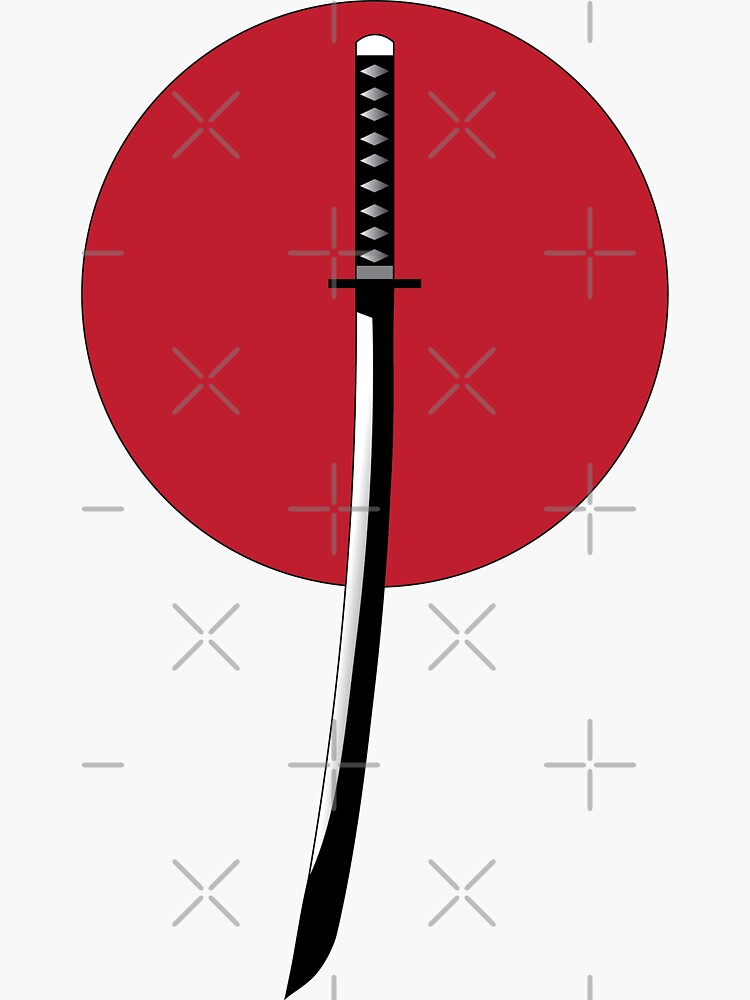 Japanese Katana Sticker By Rothmanndesigns Redbubble