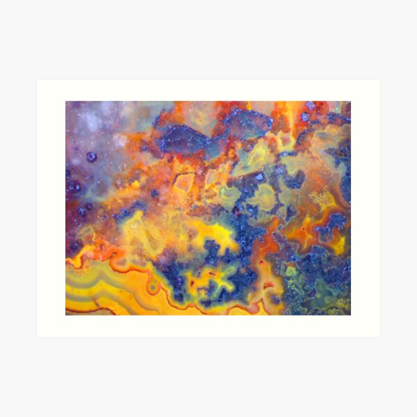 Uncertain Edges (Lace Agate) Art Print