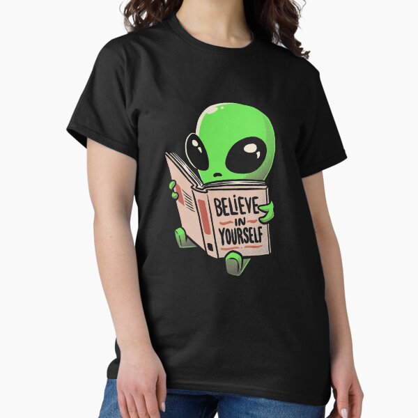 Item preview, Believe in Yourself Funny Book Alien designed and sold by EduEly.