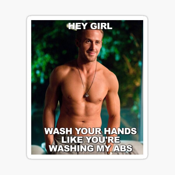 Hey Girl Abs Sticker