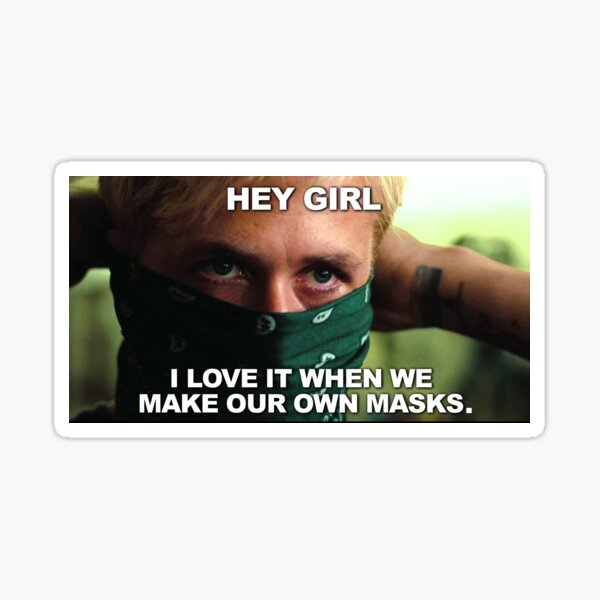 Hey Girl Masks Sticker