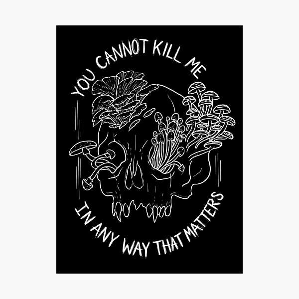 "You Cannot Kill Me in Any Way that Matters" Photographic Print by kilobyte Redbubble