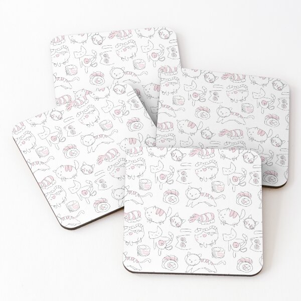 Artikelvorschau, Bad Doodles Cat und Sushi Pattern entworfen und verkauft von dajonacevedo.
