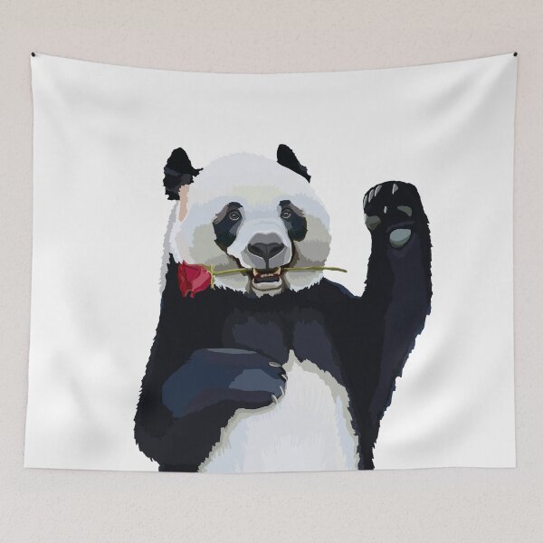 Item preview, The dancing panda with a rose in the mouth designed and sold by movejulie.
