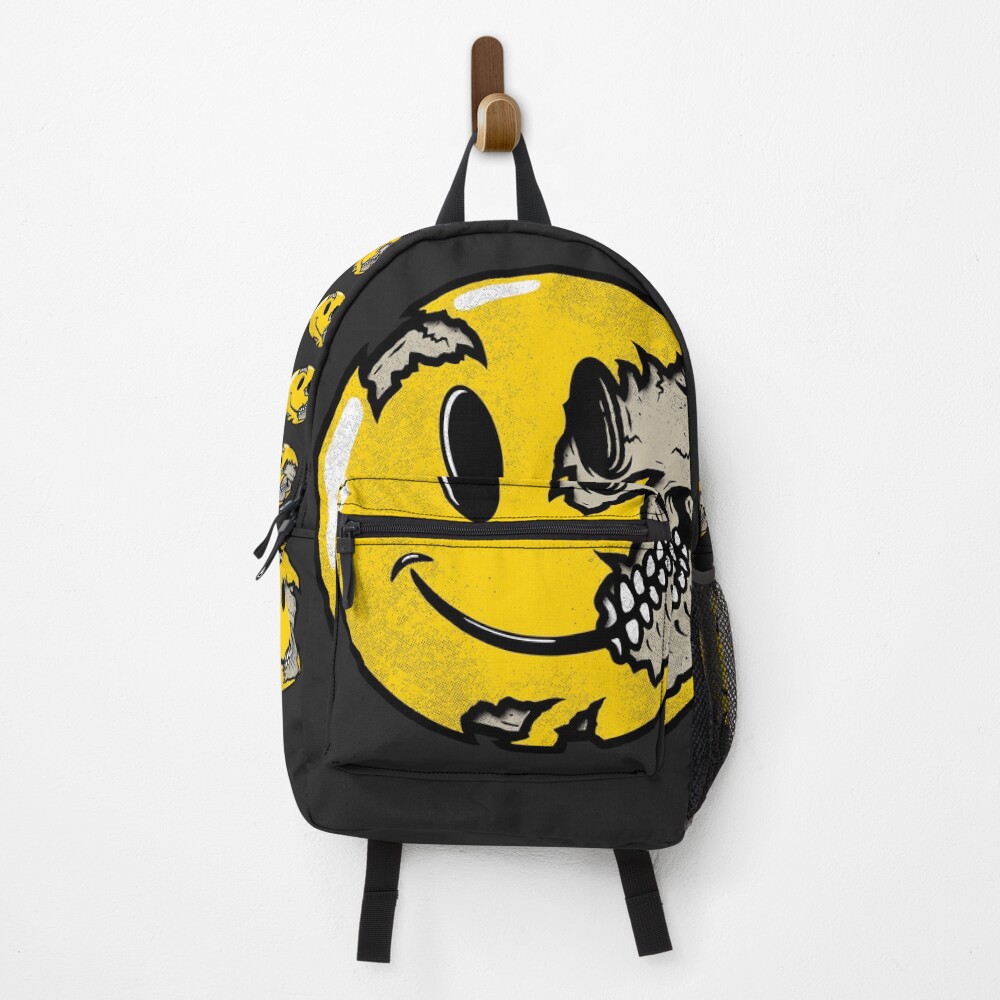 Smiley Face Skull Backpack