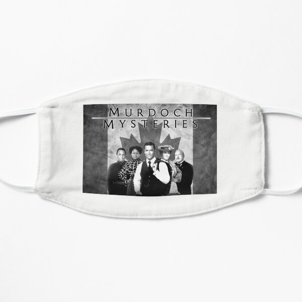 Murdoch Mysteries Design with Canadian Flag in black and white Mask