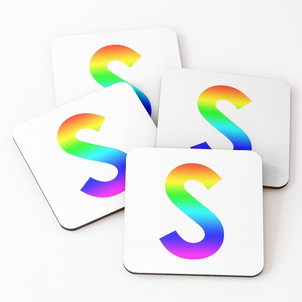 Item preview, The Letter S - Monogram in Rainbow Gradient designed and sold by Bumblefuzzies.