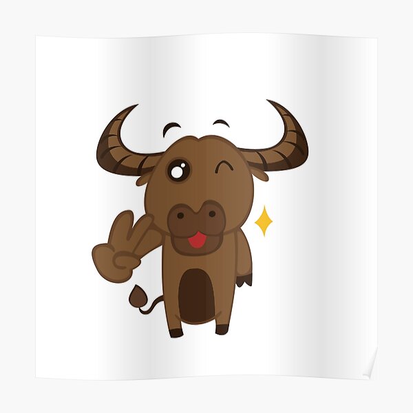 Buffalo Bull Cartoon Posters for Sale | Redbubble