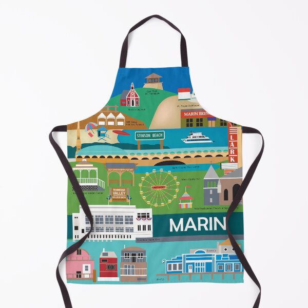 Item preview, Marin County, California - Skyline Illustration by Loose Petals designed and sold by LoosePetals.