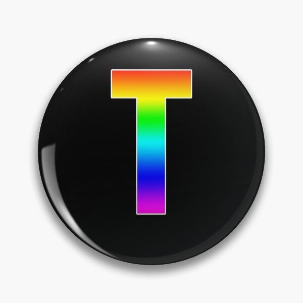 Item preview, The Letter T - Monogram in Rainbow Gradient designed and sold by Bumblefuzzies.