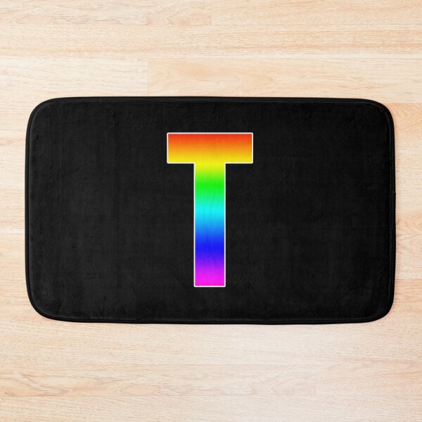 Item preview, The Letter T - Monogram in Rainbow Gradient designed and sold by Bumblefuzzies.
