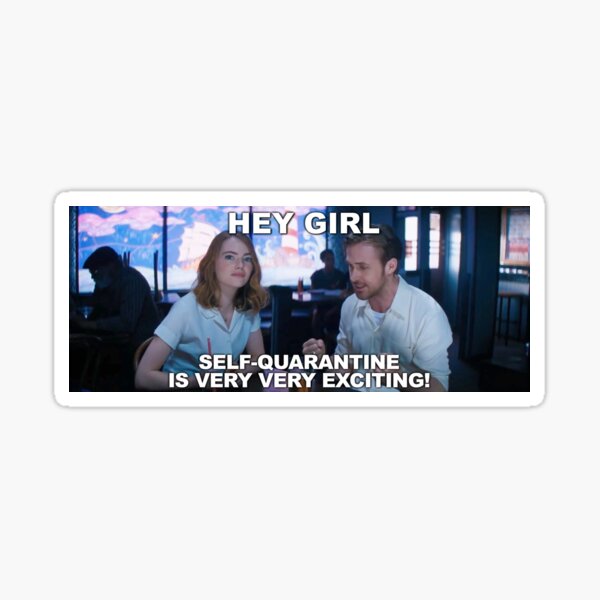 Hey Girl Quarantine Sticker