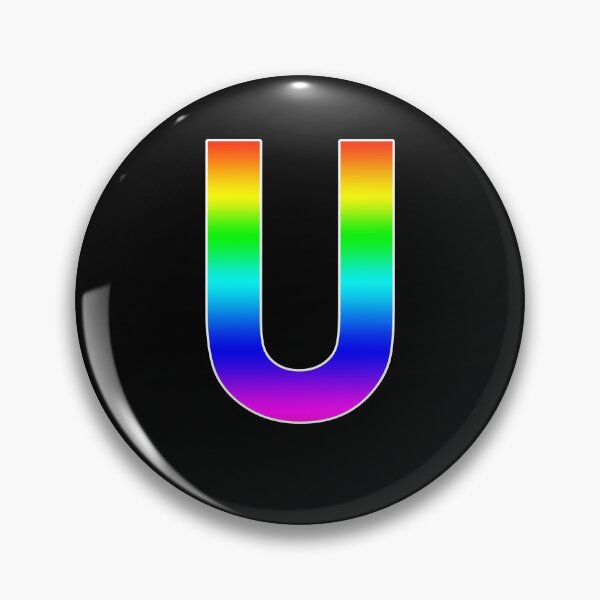 Item preview, The Letter U - Monogram in Rainbow Gradient designed and sold by Bumblefuzzies.
