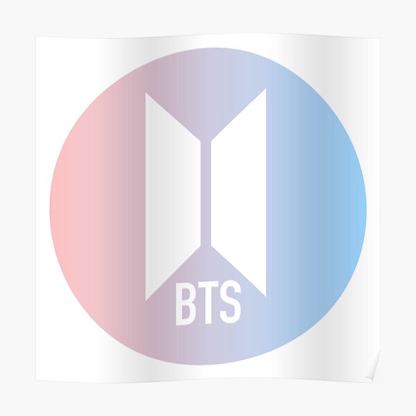 Bts Pastel Logo Posters for Sale | Redbubble