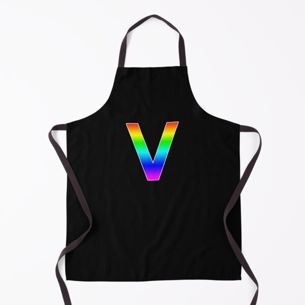 Item preview, The Letter V - Monogram in Rainbow Gradient designed and sold by Bumblefuzzies.