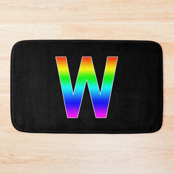 Item preview, The Letter W - Monogram in Rainbow Gradient designed and sold by Bumblefuzzies.