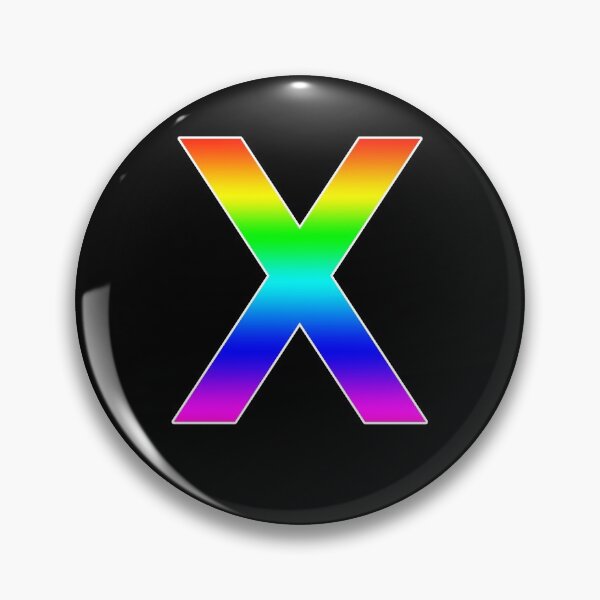 Item preview, The Letter X - Monogram in Rainbow Gradient designed and sold by Bumblefuzzies.