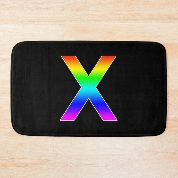 Item preview, The Letter X - Monogram in Rainbow Gradient designed and sold by Bumblefuzzies.
