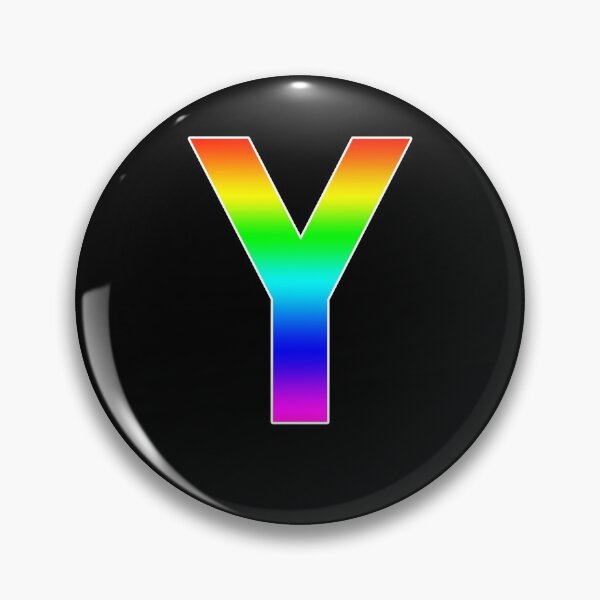 Item preview, The Letter Y - Monogram in Rainbow Gradient designed and sold by Bumblefuzzies.