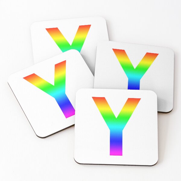 Item preview, The Letter Y - Monogram in Rainbow Gradient designed and sold by Bumblefuzzies.