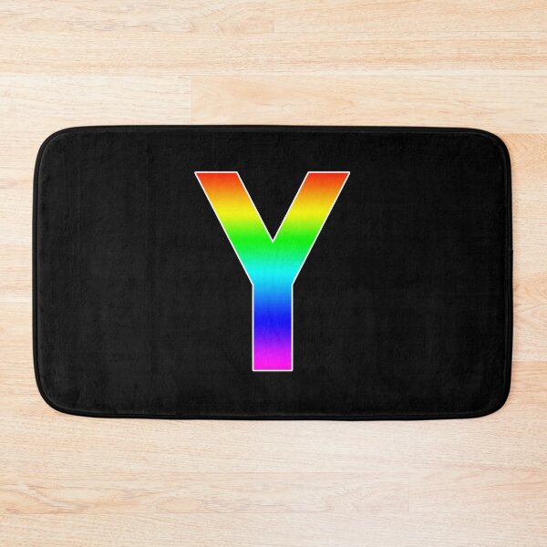 Item preview, The Letter Y - Monogram in Rainbow Gradient designed and sold by Bumblefuzzies.