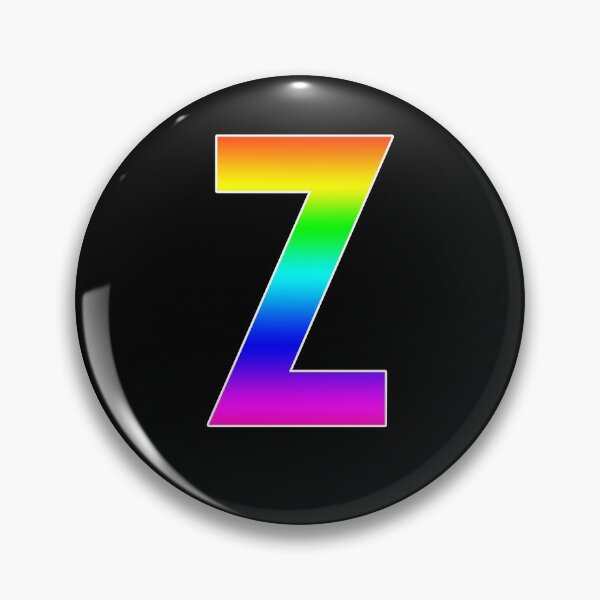 Item preview, The Letter Z - Monogram in Rainbow Gradient designed and sold by Bumblefuzzies.
