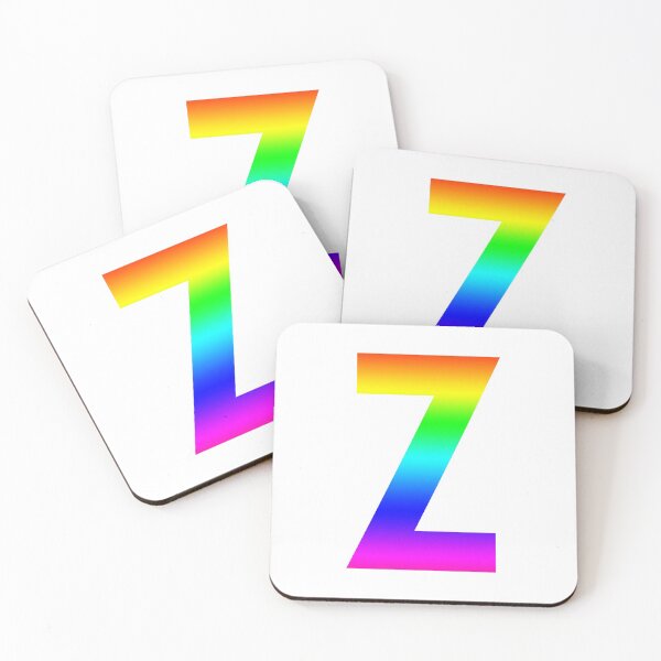 Item preview, The Letter Z - Monogram in Rainbow Gradient designed and sold by Bumblefuzzies.