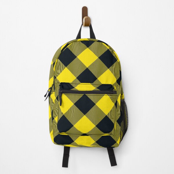 Item preview, Black Pearl & Lemon Cross Buffalo Twill Plaid Pattern designed and sold by 89BLACK.
