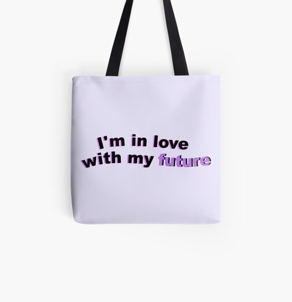 My Future Billie Eilish Lyrics Purple Tote Bag By Asraeyla Redbubble