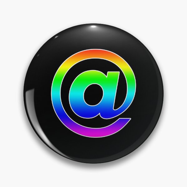 Item preview, The At Symbol (@) - Monogram in Rainbow Gradient designed and sold by Bumblefuzzies.