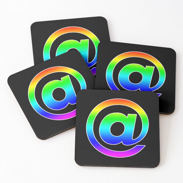 Item preview, The At Symbol (@) - Monogram in Rainbow Gradient designed and sold by Bumblefuzzies.