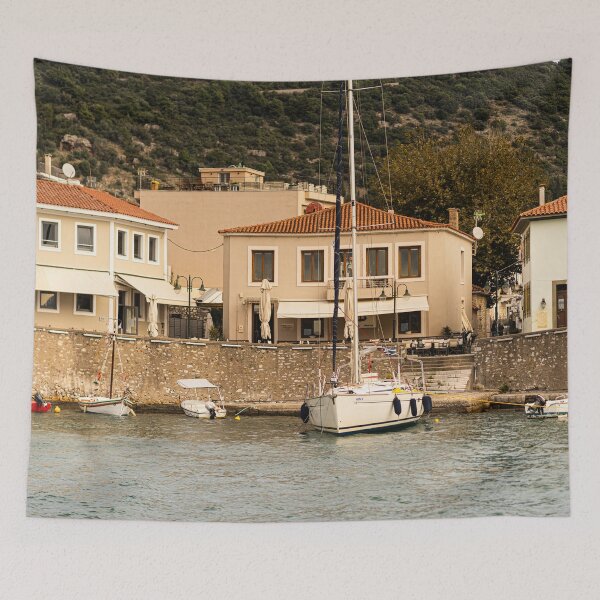 Item preview, Sailboat in Nafpaktos Fortress designed and sold by KensLensDesigns.