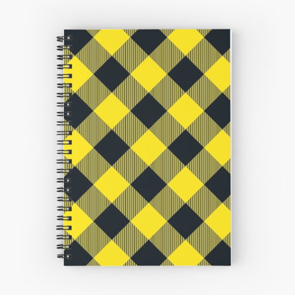 Item preview, Black Pearl & Lemon Cross Buffalo Twill Plaid Pattern designed and sold by 89BLACK.