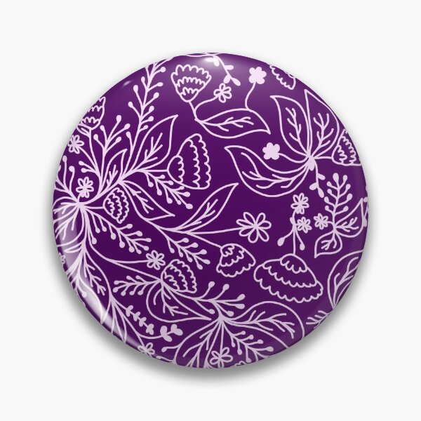 Item preview, Purple and White Hand Drawn Floral Pattern designed and sold by kayleeoconnor.