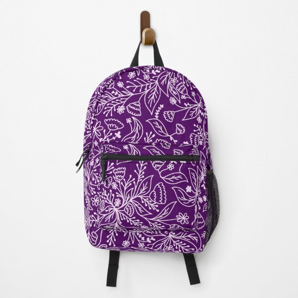 Item preview, Purple and White Hand Drawn Floral Pattern designed and sold by kayleeoconnor.