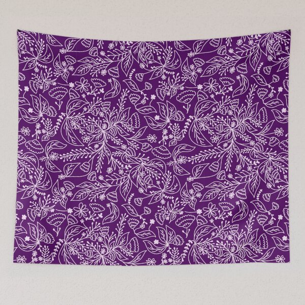 Item preview, Purple and White Hand Drawn Floral Pattern designed and sold by kayleeoconnor.