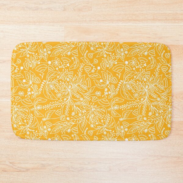 Item preview, Yellow and White Hand Drawn Floral Pattern designed and sold by kayleeoconnor.