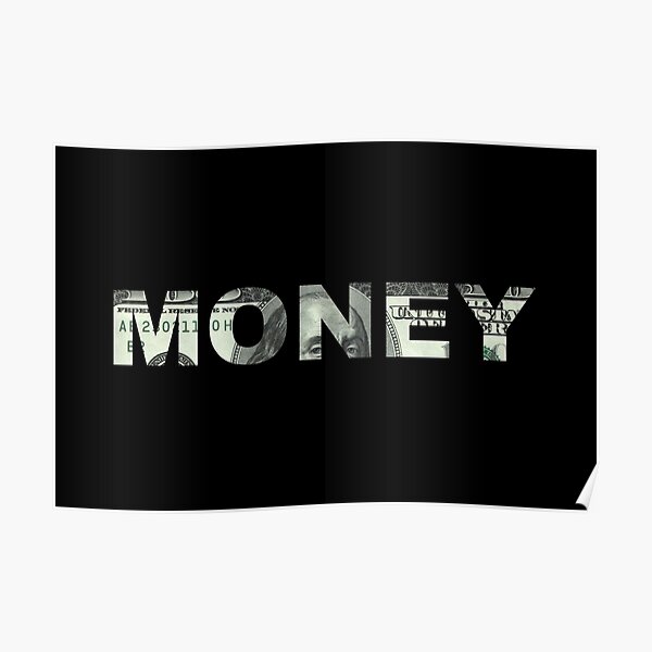 "100 Bill on the word Money = Perfect!" Poster for Sale by bkartist Redbubble