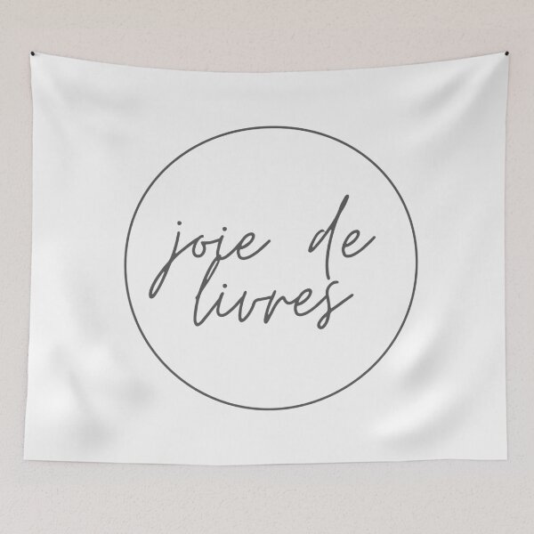 Item preview, Joy of Books dark French quote designed and sold by linedesigns.
