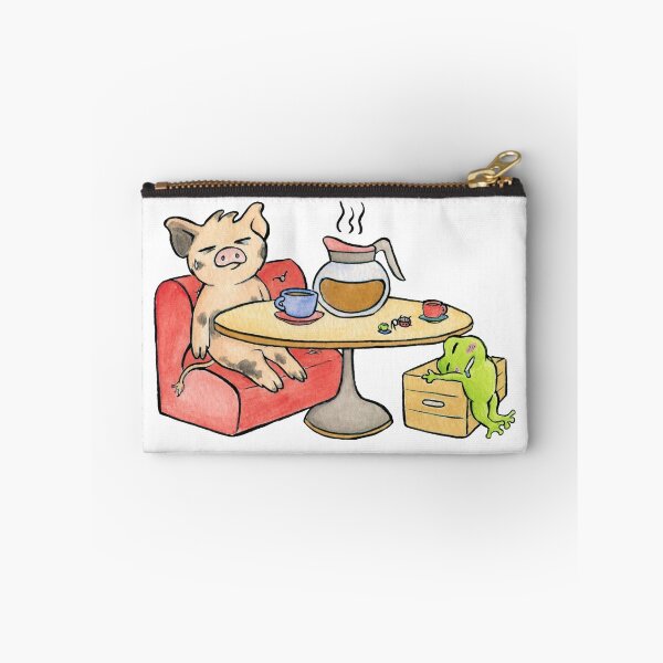 Item preview, Pig, Frog, Ladybug Friends Wake Up to Coffee designed and sold by Pigxel Art.