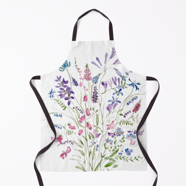 Item preview, hand painted vintage wild flowers arrangement watercolor 2020 designed and sold by ColorandColor.